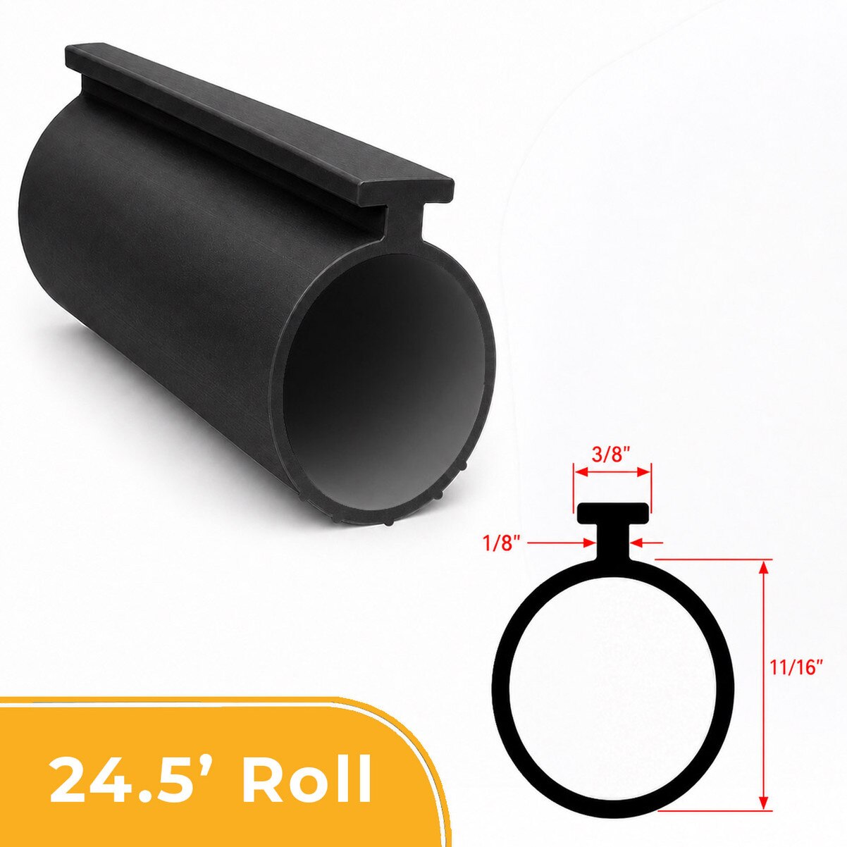 Mini warehouse bottom seal, 3/8" T